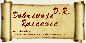 Dobrivoje Raičević vizit kartica